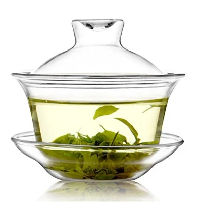 Image of Mozentea Gaiwan Tea Set, 150ml Glass, Traditional Chinese Kung Fu Ceremony