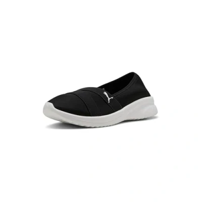 Image of PUMA Women&#039;s Adelina 2 Sneaker Ballet Flat, Black/White, 5 UK