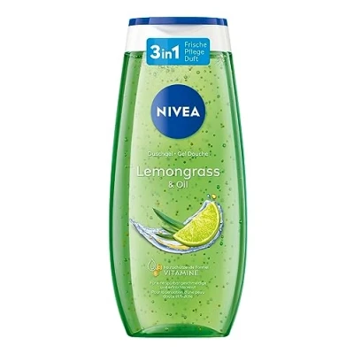 Image of NIVEA Lemongrass &amp; oil shower Gel (250ml), pH Neutral for Skin, Vibrant Fragrance, pampers with nourishing beads