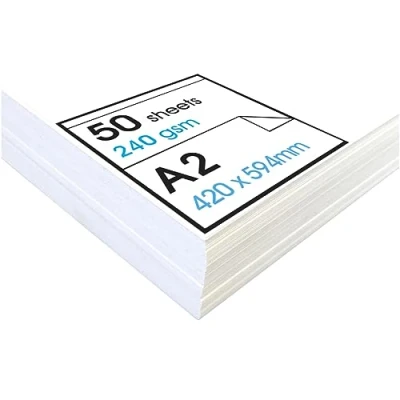 Image of Artway Studio Acid Free A2 Mixed Media Paper Ideal for Applications 240gsm (50 Sheets), White