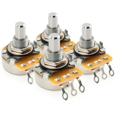 Image of CTS 450 A250K Pots Solid Standard Shaft 3/8 Inch 10% Audio Taper Potentiometers for Electric Guitar Bass (Set of 4)