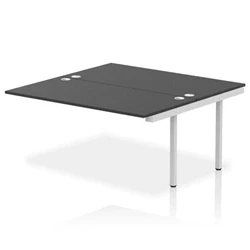 Image of Impulse Bench B2B Ext Kit 1600 Silver Frame Office Desk Black