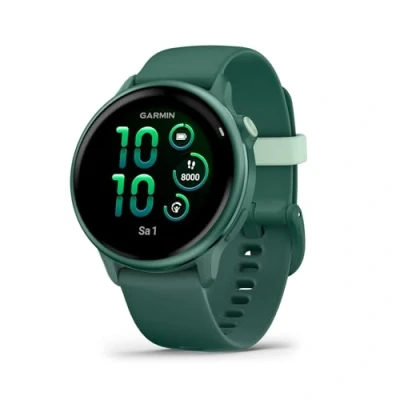 Image of Garmin vívoactive 6 GPS 42mm Smartwatch, AMOLED Touchscreen, All day Health Monitoring, Personalised Fitness Features, Advanced Sleep Coaching, Music, up to 11 days battery life, Jasper Green