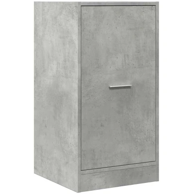 Image of vidaXL Apothecary Cabinet Drawer Concrete Grey for Living Room/Office 40x41x77.5 cm, Engineered Wood, 2 Drawers, Metal Handles, Versatile Storage