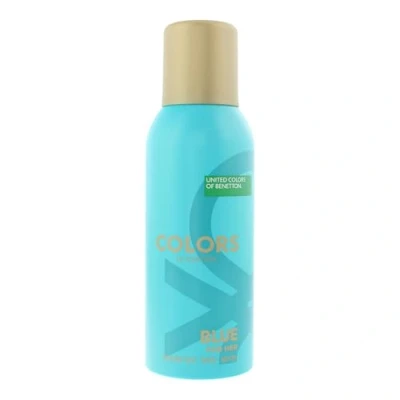 Image of Benetton Colours De Blue Ladies Womens Deodorant Body Spray 150ml 3 Pack
