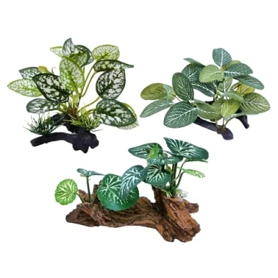 Image of M2cbridge Artificial Fish Tank Plants Silk Aquarium Plant Aquatic Water Grass Foreground Decor (3PCS Green Grasses)