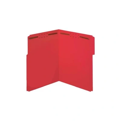 Image of Pendaflex Fastener Folders, 2 Fasteners, Letter Size, Red, 1/3 Cut Tabs in Left, Right, Center Positions, 50 per Box (22740)