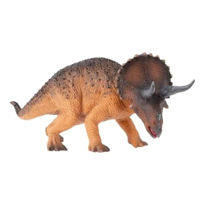 Image of MOJO Triceratops Brown Prehistoric Dinosaur Model Toy Figure