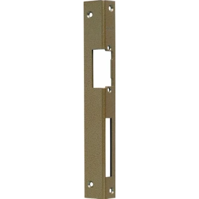 Image of ABUS WST 21536 Right Door Strike Plate for DIN Doors Hammered Gold