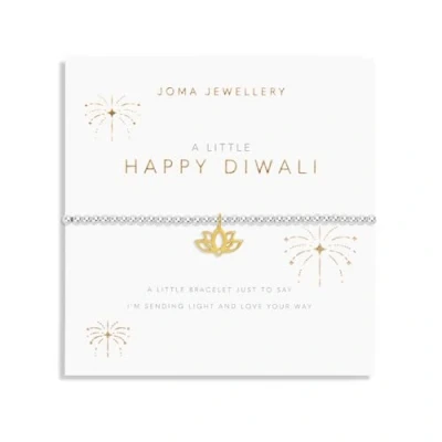 Image of Joma Jewellery A LITTLE HAPPY DIWALI Silver and Yellow Gold Plated 17.5cm stretch Bracelet