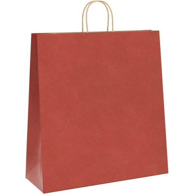 Image of vidaXL Paper Bags 250 pcs with Handles Red 45x17x48 cm