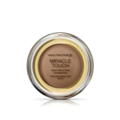 Image of Max Factor Miracle Touch Foundation, New and Improved Formula, SPF 30 Hyaluronic Acid, 97 Toasted Almond