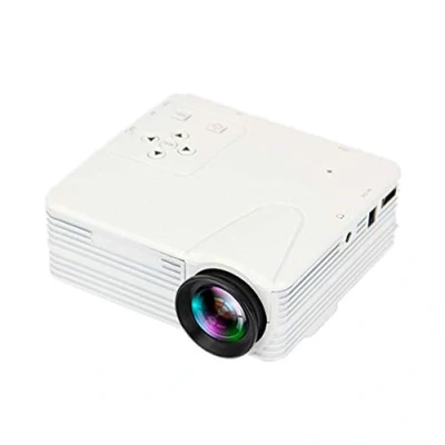 Image of 1080P Portable Mini LED Projector HD 4K 3D Video Home Theater Cinema Multimedia with AV/VGA/USB Interfaces for DVD Player, Laptop, Set Top Box, Gaming Console, Etc.,White