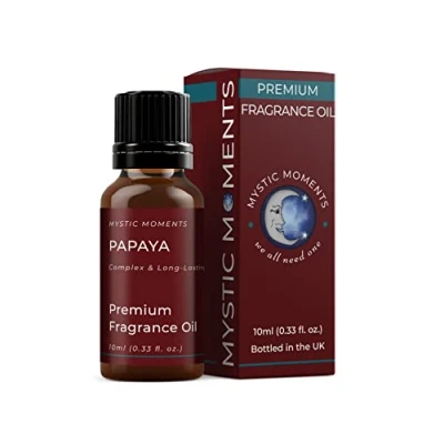 Image of Mystic Moments Papaya Fragrance Oil 10ml Perfect for Soaps, Candles, Bath Bombs, Burners, Diffusers and Skin &amp; Hair Care Items