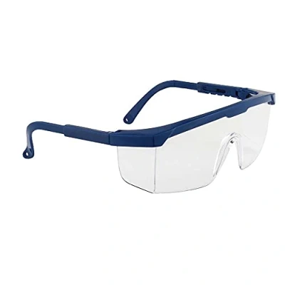 Image of Portwest Classic Safety Spectacles, Size: One Size, Colour: Blue, PW33BLU