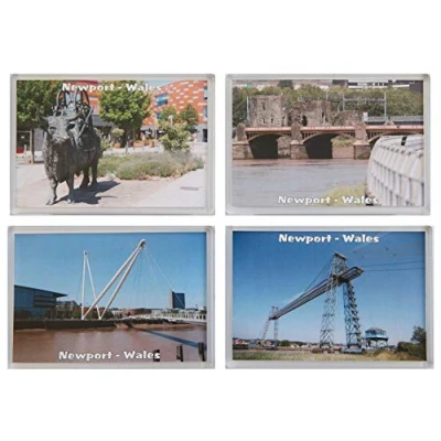 Image of Newport Gwent Wales 4 Pack Jumbo Fridge Magnet/Magnets