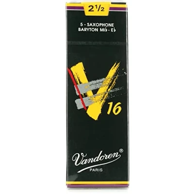 Image of Vandoren SR7425 V16 Strength 2.5 Reeds for Baritone Saxophone