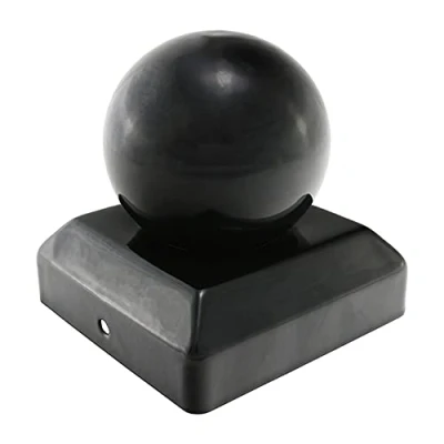 Image of TIMCO Ball Fence Post Cap Epoxy Black 100mm