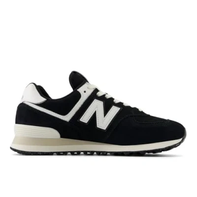 Image of New Balance U574 Unisex Trainers, Size: 8, Black shoes