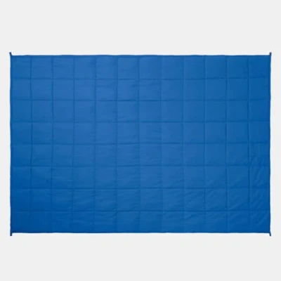 Image of OHS 3kg Weighted Blanket for Men Women, Microfibre Reversible Calming Sleep Therapy Anxiety Relief Heavy Blanket, Blue/Grey 150 x 100cm