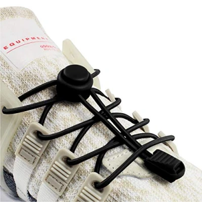 Image of INMAKER No Tie Laces for Adults and Kids, Elastic Shoe Trainers, Round Shoelaces