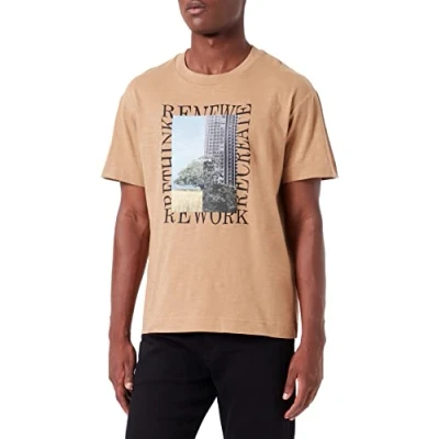 Image of s.Oliver Men&#039;s 130.10.202.12.130.2109604 T Shirt, Almond, S