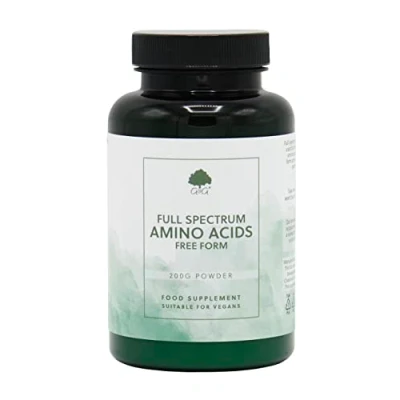 Image of Full Spectrum Amino Acid Powder BCAA Vegan Free Form Acids 200g G&amp;G Vitamins