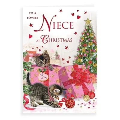 Image of Piccadilly Greetings Traditional Christmas Card Niece 9 x 6 inches Regal Publishing
