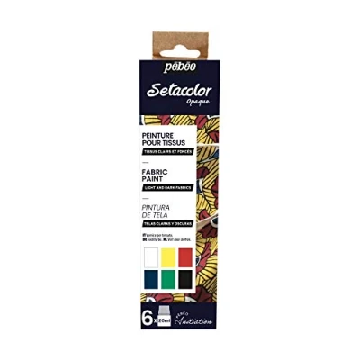 Image of Pébéo Fabric Paints Starter Set 6 x 20 ml