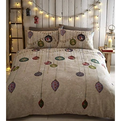 Image of Portfolio Vintage Christmas Duvet Cover Set Festive Bedding Quilt Single