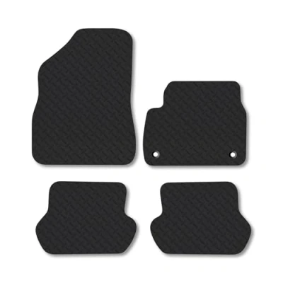 Image of 5mm Rubber Car Mats Compatible With Citroen Ds5 (2012 2015) Tailored Fit Floor Set Accessory Custom Anti Slip Backing Heavy Duty Waterproof Easy Clean Durable All Weather Full Coverage