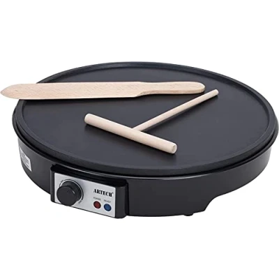 Image of Trendi® 1000W Electric Pancake &amp; Crepe Maker with 12&quot; Non Stick Hot Plate and Free Utensils
