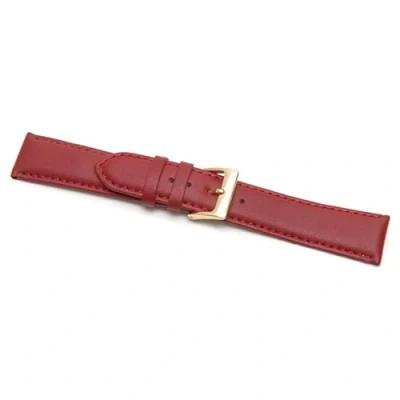 Image of Birch Leather Watch Straps Soft Padded for Men Women Band Replacement Men’s Bracelet Clasp Buckle 12mm 30mm 6 Colours (18mm, Red)