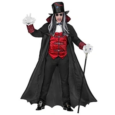Image of Widmann 10130328 Men&#039;s Vampire Lord Costume, Black/red, XL