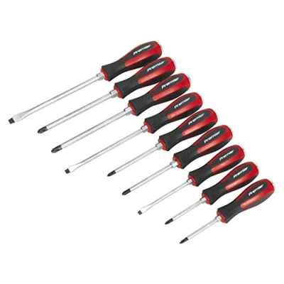 Image of Sealey Premier Screwdriver Set 9pc Hammer Thru