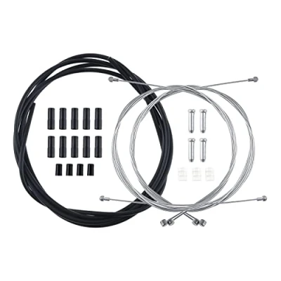 Image of SURIEEN Universal Bike Inner Brake Cable Housing Kit with Ends for Mountain and Road (Black)