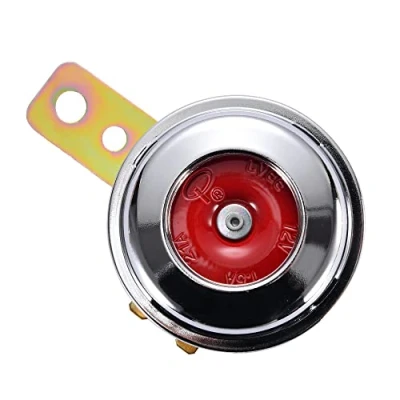 Image of GOOFIT 12v Brushed Chrome Horn Replacement For Motorcycles ATV Scooter