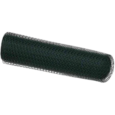 Image of vidaXL Hexagon Fence Green 0.6x25 m Steel
