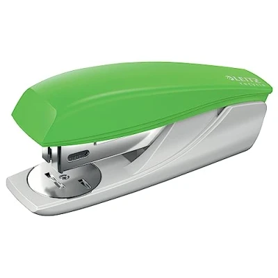 Image of Leitz NeXXt Recycle Small Stapler, 25 Sheets, with Mini Staple Remover, Includes 200 Staples, Steel &amp; Recycled Plastic, 100% Recyclable, CO2 Compensated, Eco Friendly, Range, Green, 56060055