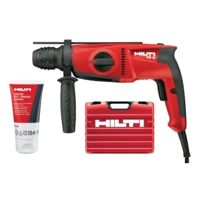 Image of Hilti TE 2 110V SDS Plus Rotary Hammer, Corded Pistol Grip Hammer for Drilling and Into Concrete, Masonry Stone (228083)