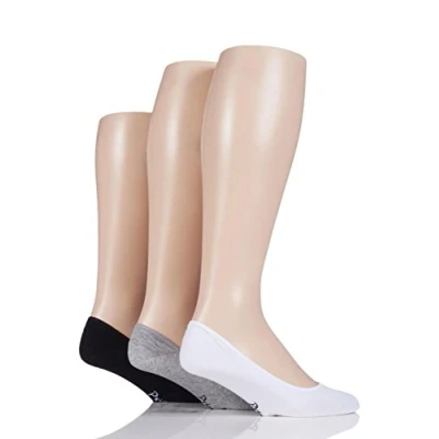 Image of 3 Pair Assorted Gourock Cotton Invisible Shoe Liners Men&#039;s 7 11 Mens Pringle