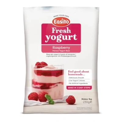 Image of EasiYo Raspberry Flavoured Yogurt Mix Sachet 230g For Use With Makers