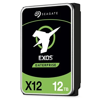 Image of Seagate Exos 12 TB Internal Hard Drive Enterprise HDD 3.5 Inch 6 Gb/s 7200 RPM 128 MB Cache for Enterprise, Data Centre (ST12000NM0007)