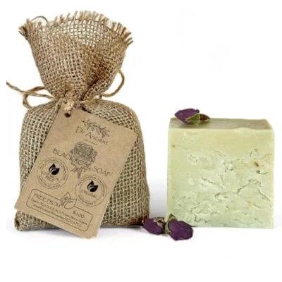 Image of Dr.Ancient Black Rose Soap Bar Organic Natural Vegan Traditional Handmade Antique Makeup Remover, Skin Cleanser Absolutely No Chemicals! Pure Soap!