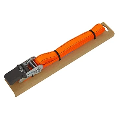 Image of Sealey Ratchet Tie Down 25mm x 5m Polyester Webbing With Corner Protector 600kg Breaking Strength