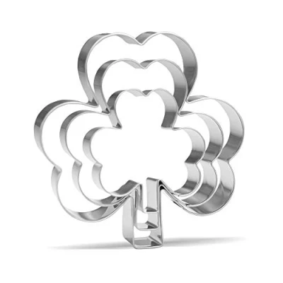 Image of Clover Cookie Cutter 3 Piece Stainless Steel
