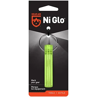 Image of GEAR AID Ni Glo, Glowing Keychain for Camping, Scuba and Night Fishing, Yellow