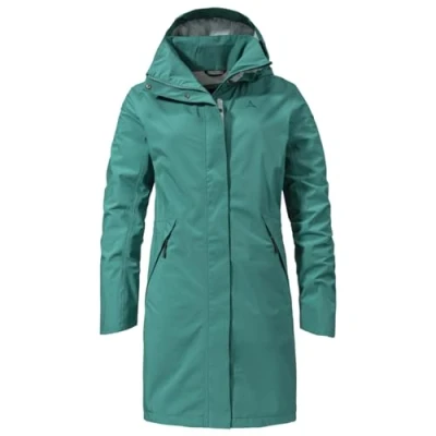 Image of Schöffel Women&#039;s Sardegna L Parka Rain Coat, Teal, 34 (EU)