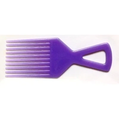 Image of Afro Comb De tangle Hair Brush Colours Red Orange Blue Yellow, Lilac