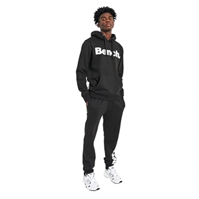 Image of Bench Mens Full Tracksuit Sets 2pc, 3pc &amp; 4pc, Hoodies, Joggers, Crew Sweat, Shorts, T Shirts (L, 2pc / Mallet/Black)